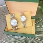 Rolex Men watch (Rose gold and silver colour)